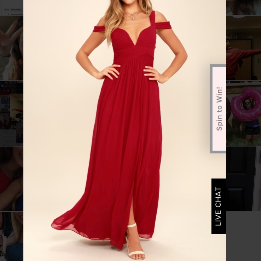 LULUS RED FORMAL DRESS (worn once)